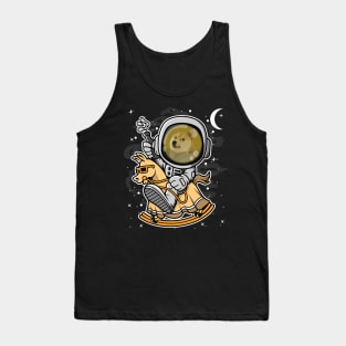 Astronaut Horse Dogecoin DOGE Coin To The Moon Crypto Token Cryptocurrency Blockchain Wallet Birthday Gift For Men Women Kids Tank Top